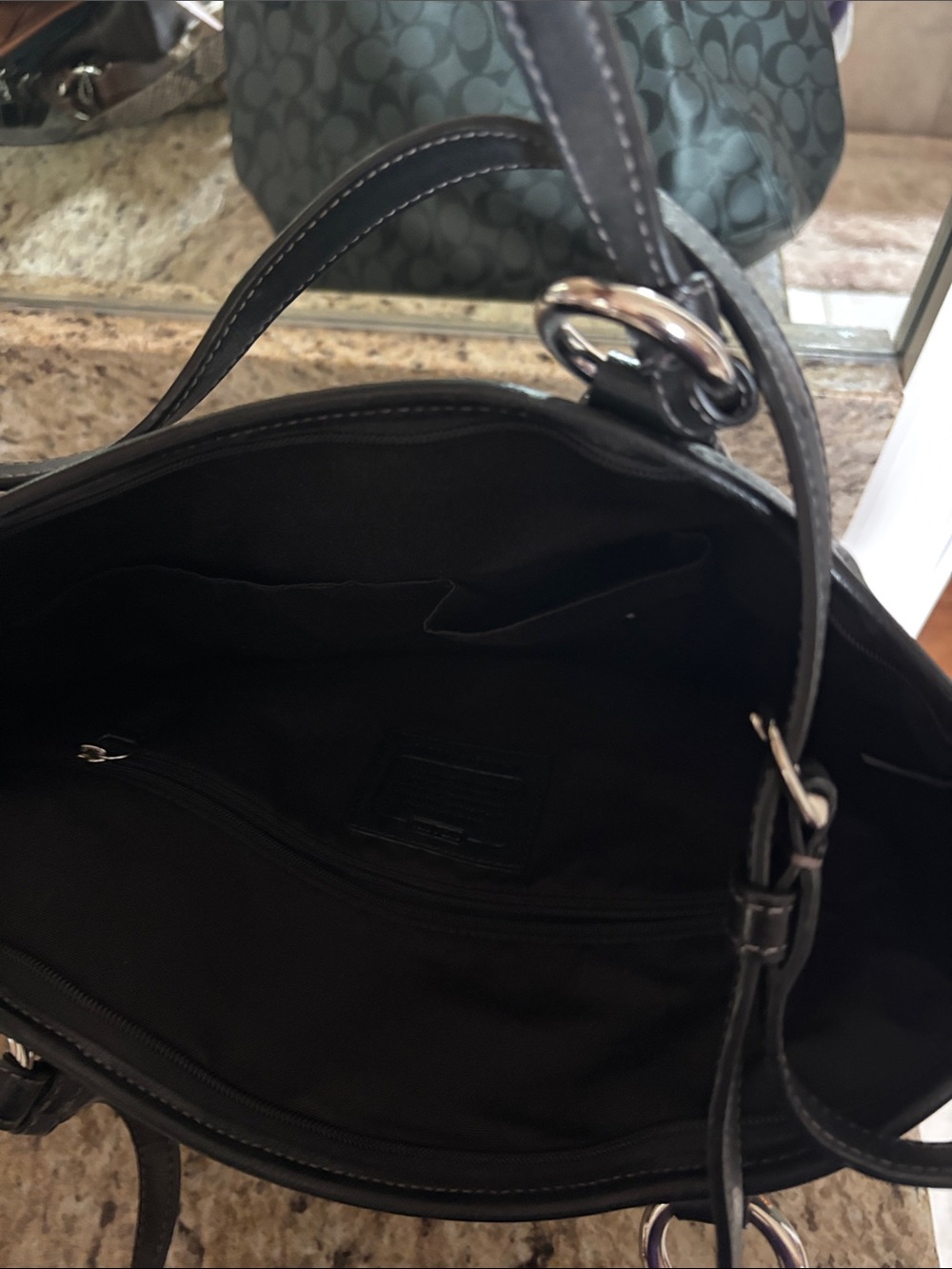 Coach Black Signature Tote Shoulder & Crossbody Bag - Picture 3 of 3